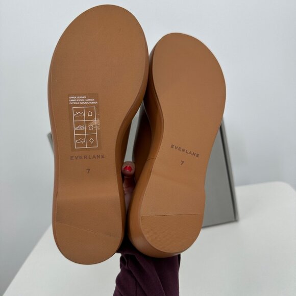Everlane The Puffa Flatform in Brown Leather size 7 Women's Chunky Platform Clog - Picture 8 of 9